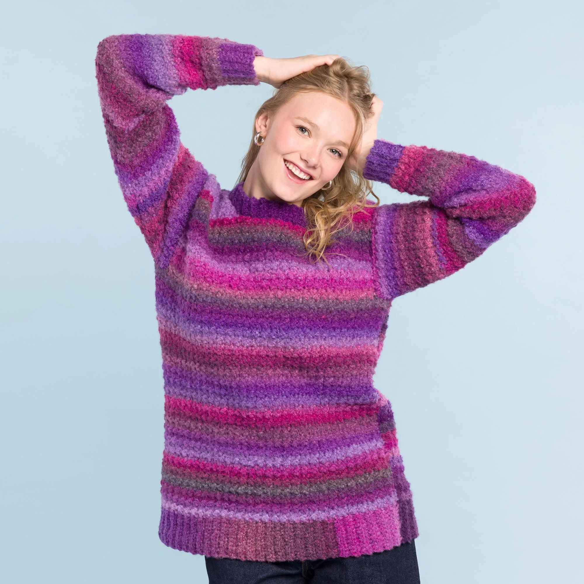 Caron Hazy Days Crochet Pullover