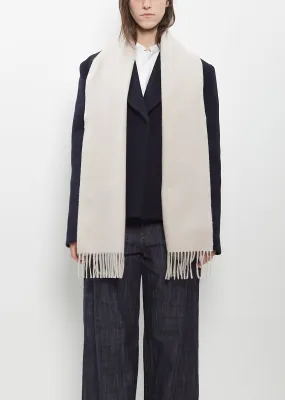 Cashmere Arran Solid Scarf — Oyster