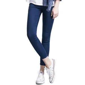 Casual High Waist Pants Slim Stretch Denim Trousers For Woman