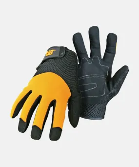 Caterpillar Padded Palm Utility Gloves - Yellow/Black