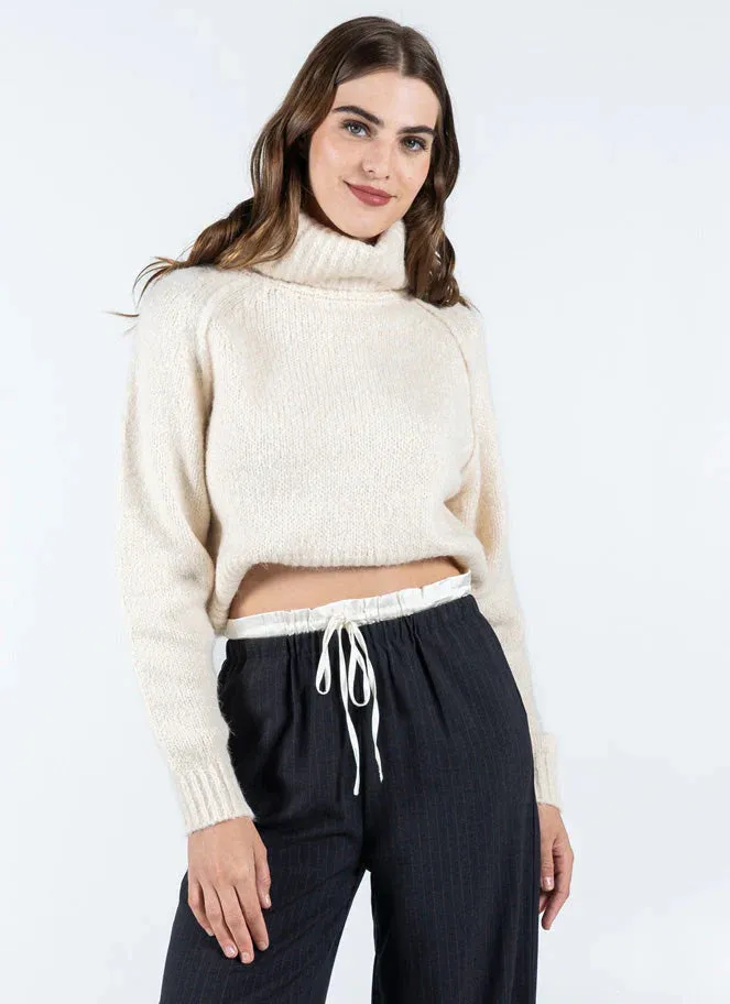 C'est Moi, CESWT4402 Crop Turtleneck Sweater