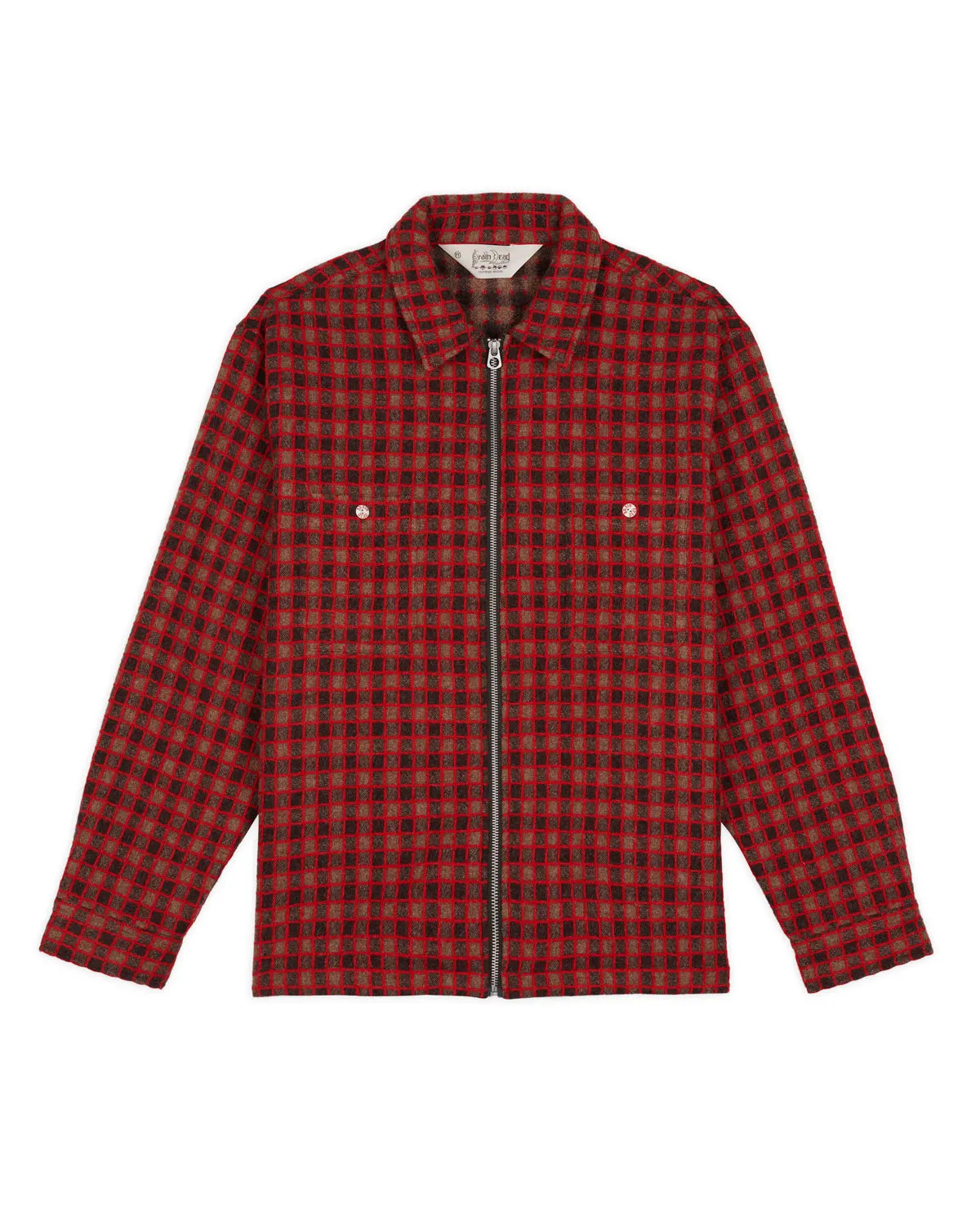 Check Mate Flannel Zip Shirt - Brown