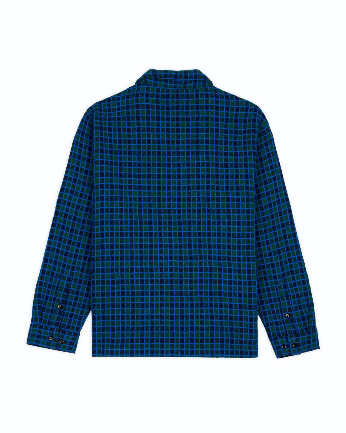 Check Mate Flannel Zip Shirt - Navy