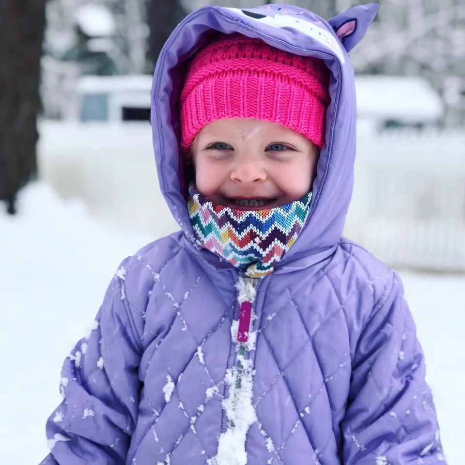 Child's Handmade Neck Warmer Excavators