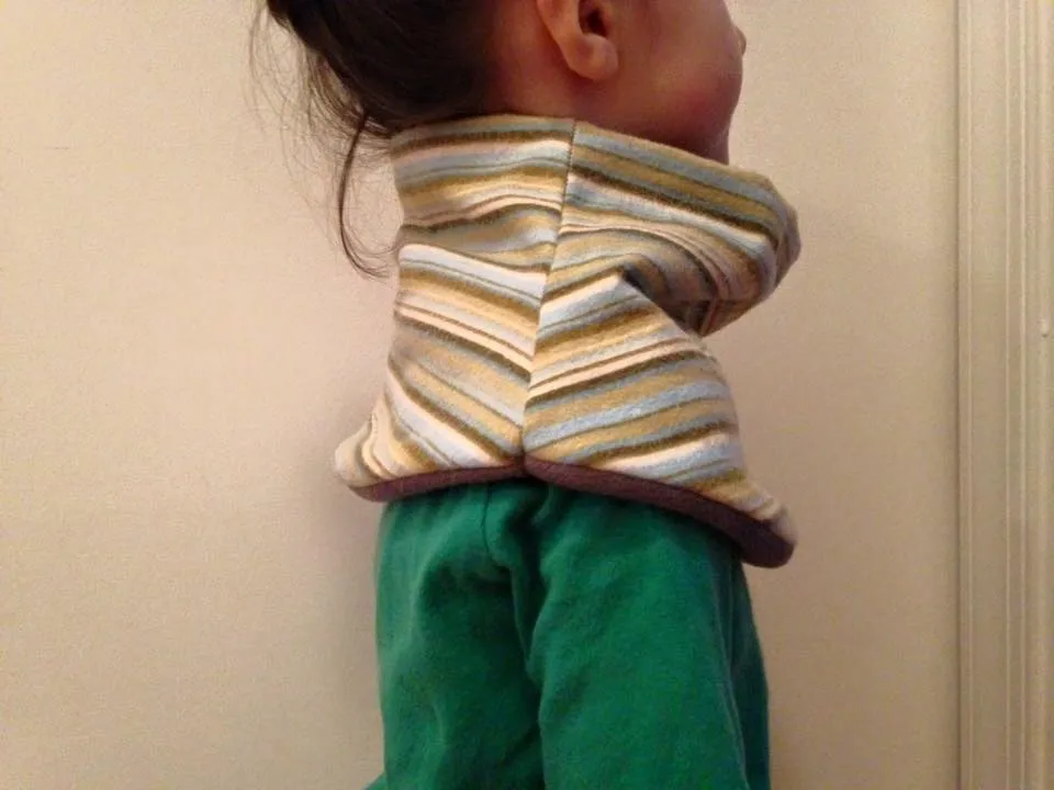 Child's Handmade Neck Warmer Excavators