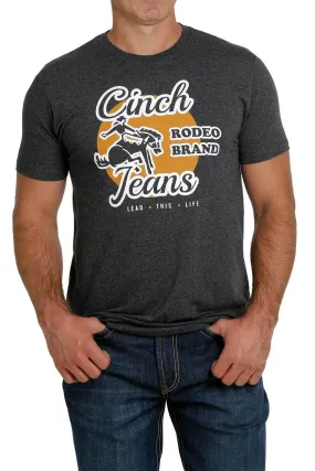 CINCH MEN'S HEATHER BLACK JEANS LOGO T-SHIRT