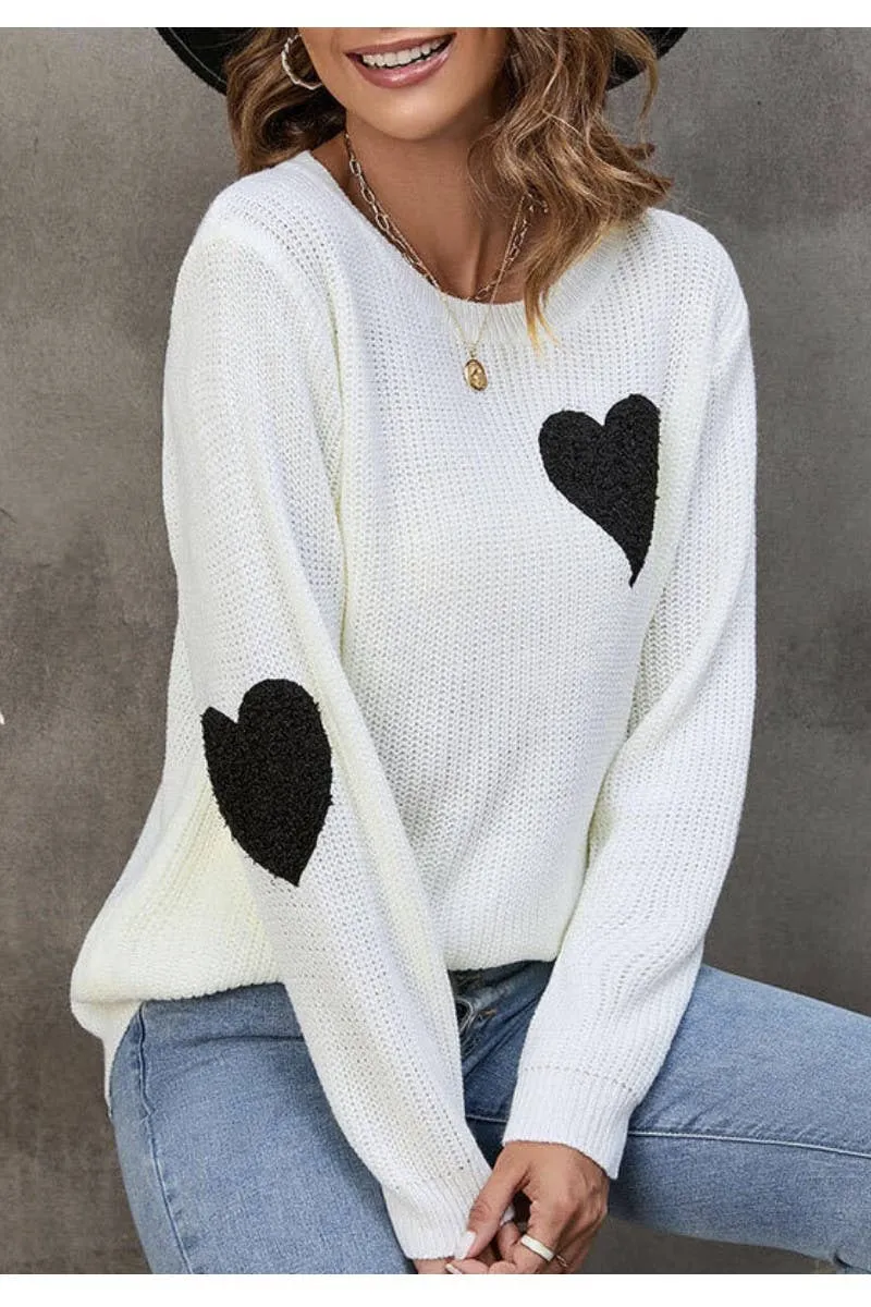 Classic Black Heart Sweater