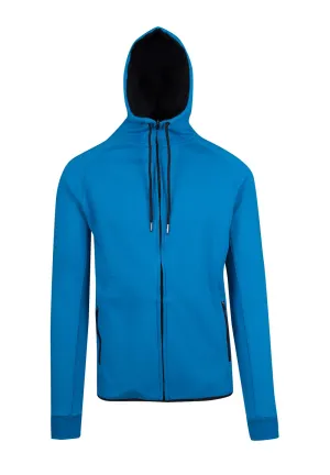 Cotton Face Bonded Polar Fleece Hoodie - Azure