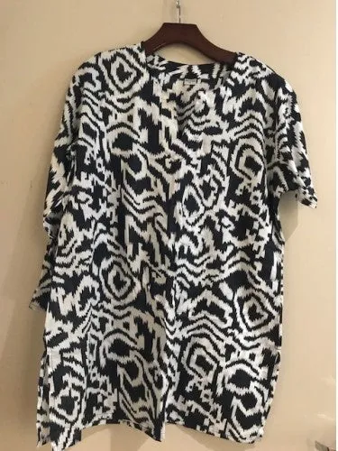 Cotton Tunic Top Handmade Ikat Print