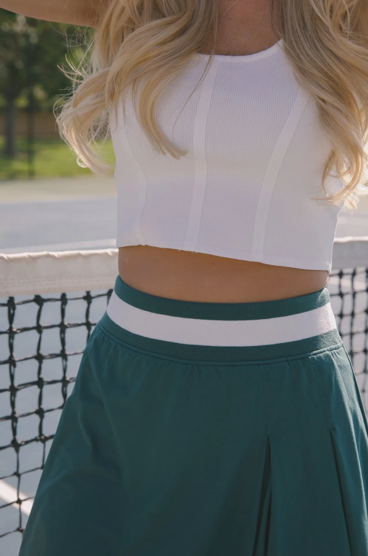 Courtside Green Tennis Skirt