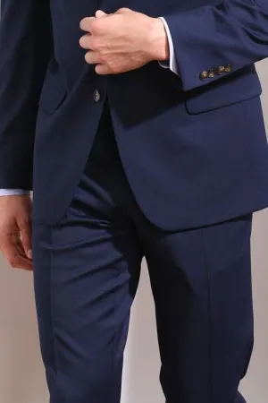 Couture 1901 Navy Plain Front Pants