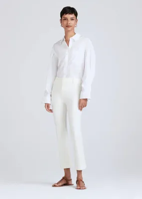 Crosby Cropped Flare Trousers - Soft White