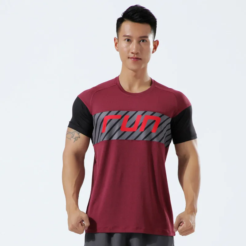 Custom High Quality Training Gym Sport Shirt Tops Quick Dry Men Running T- Shirt Manufacturer