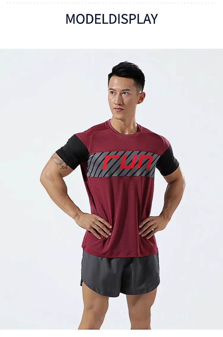 Custom High Quality Training Gym Sport Shirt Tops Quick Dry Men Running T- Shirt Manufacturer