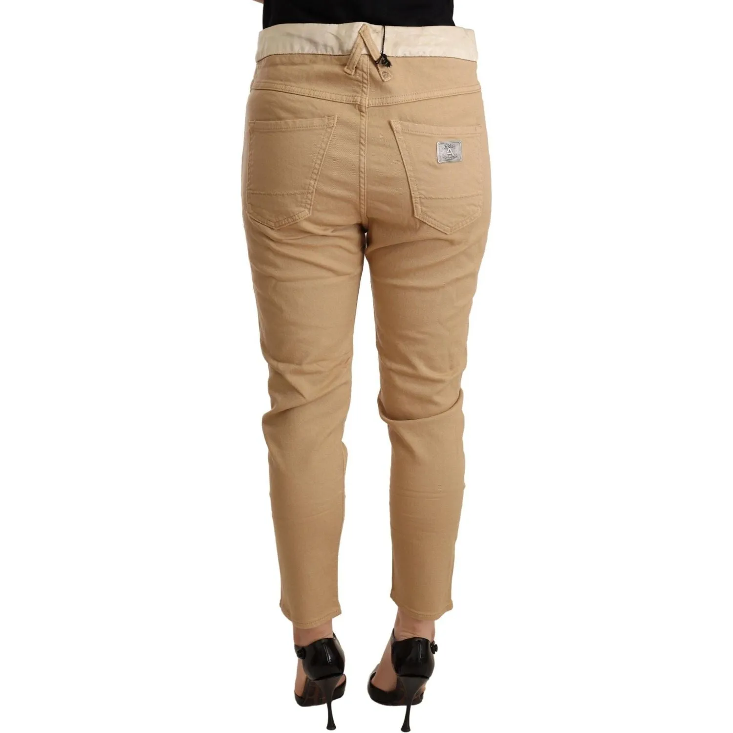 CYCLE Beige Mid Waist Slim Fit Skinny Pants