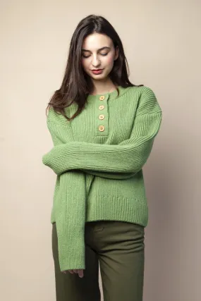 dash knit sweater green