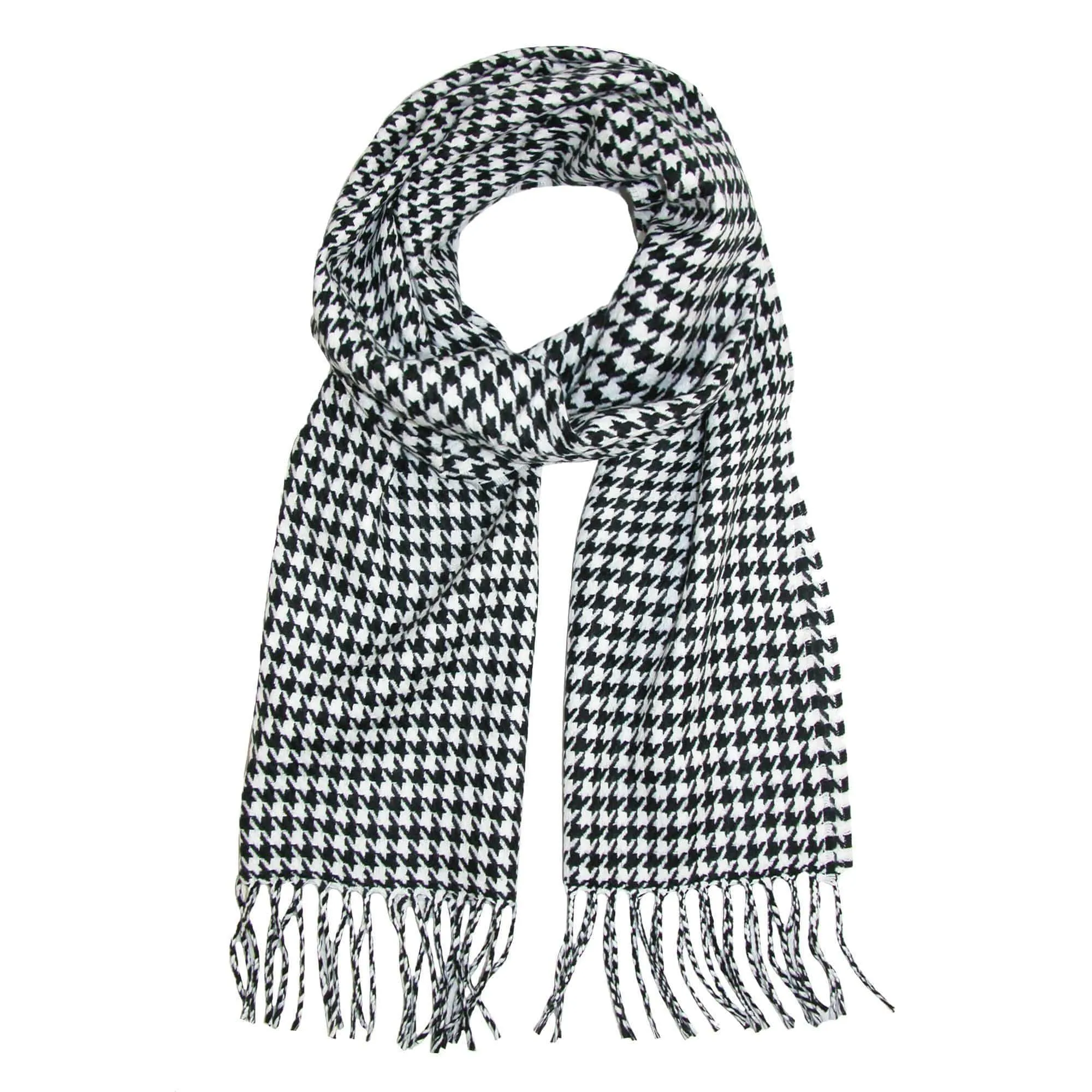 David & Young Women's Mama Bear Winter Beanie with Matching Houndstooth Scarf Set