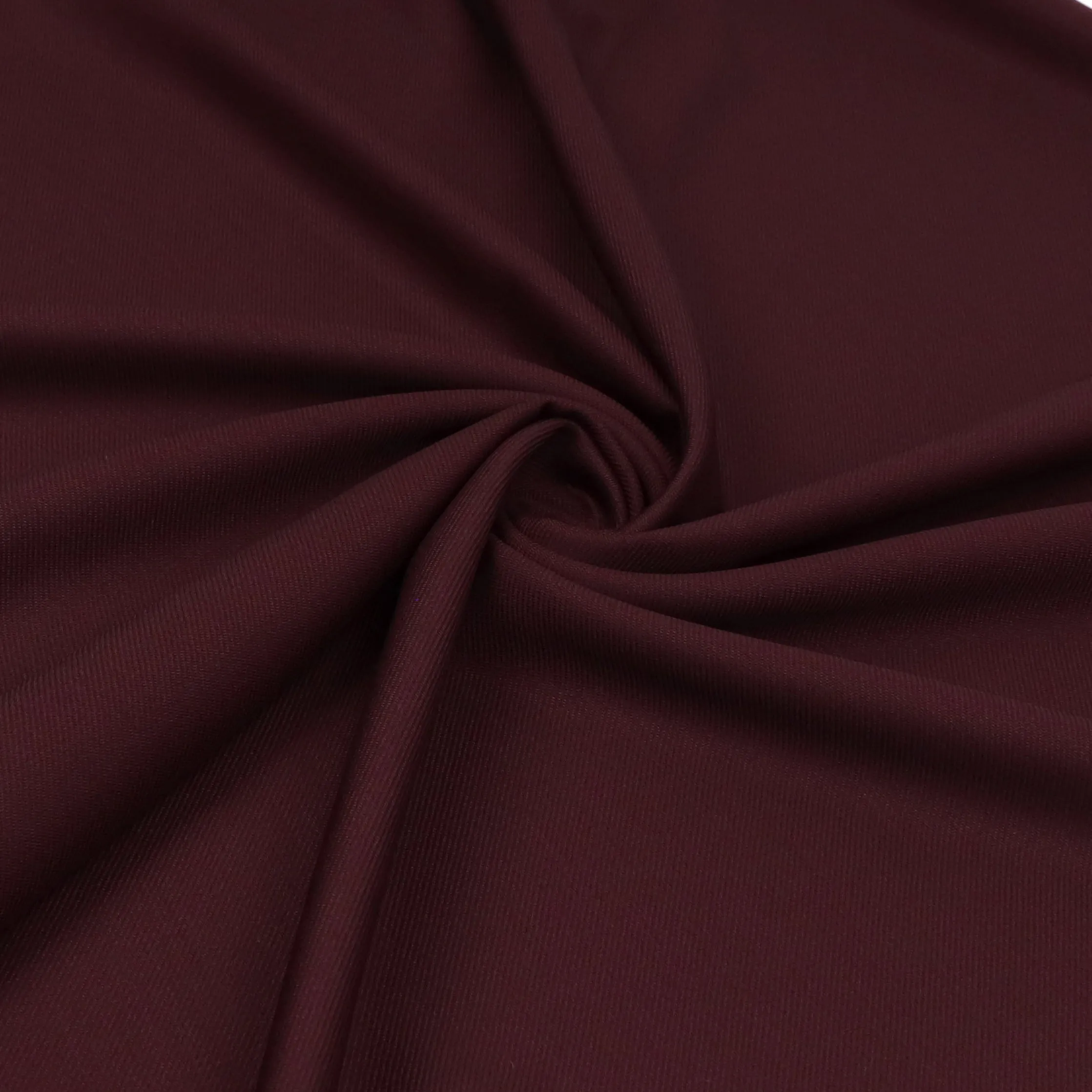 Deadstock Wool Twill Suiting - Burgundy