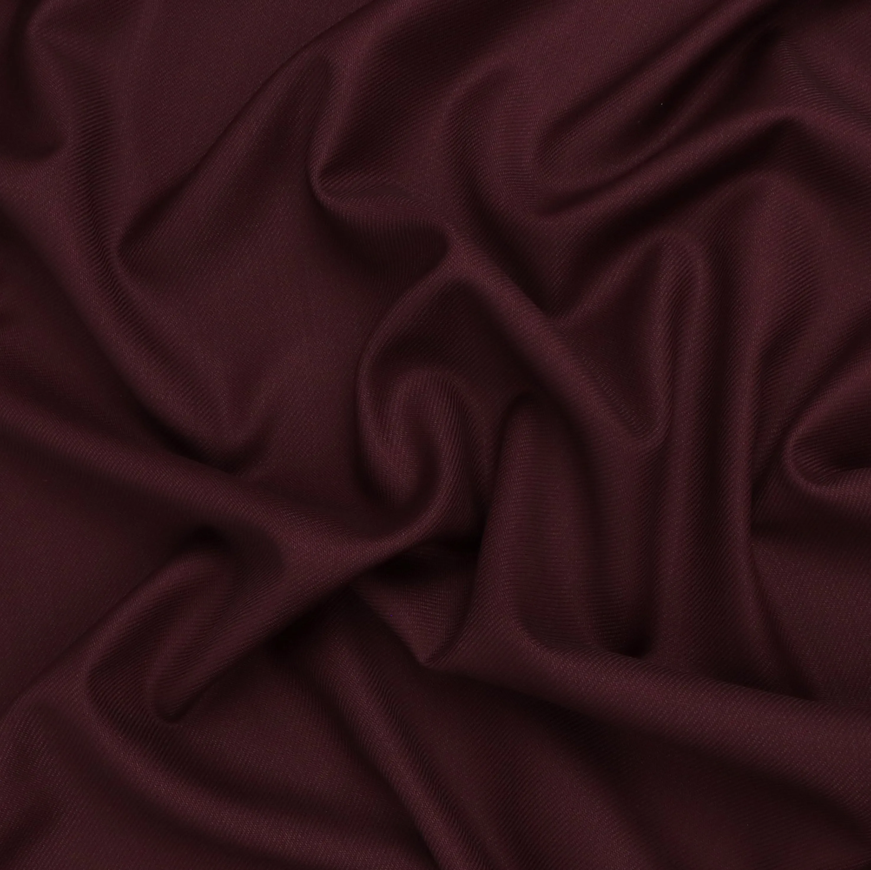 Deadstock Wool Twill Suiting - Burgundy