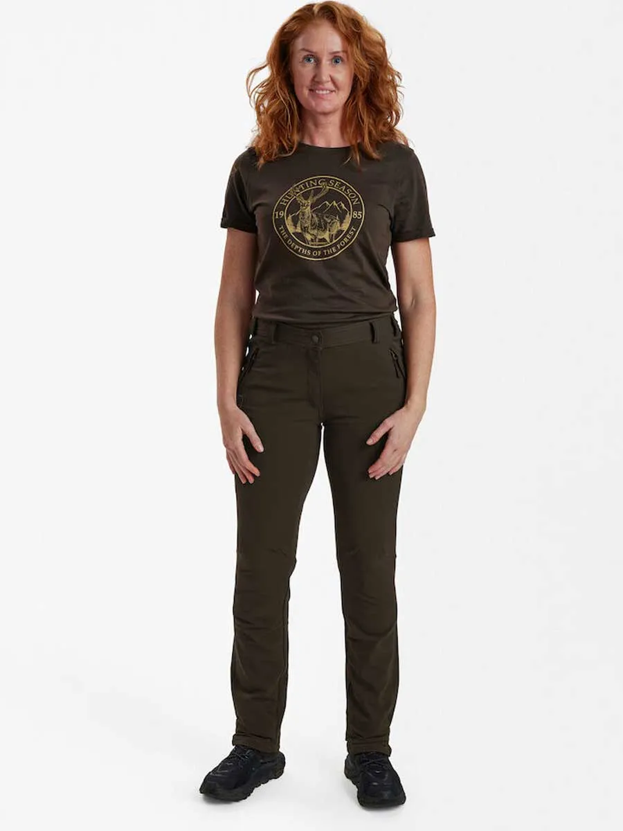 DEERHUNTER Lady Ann Full Stretch Trousers - Fallen Leaf