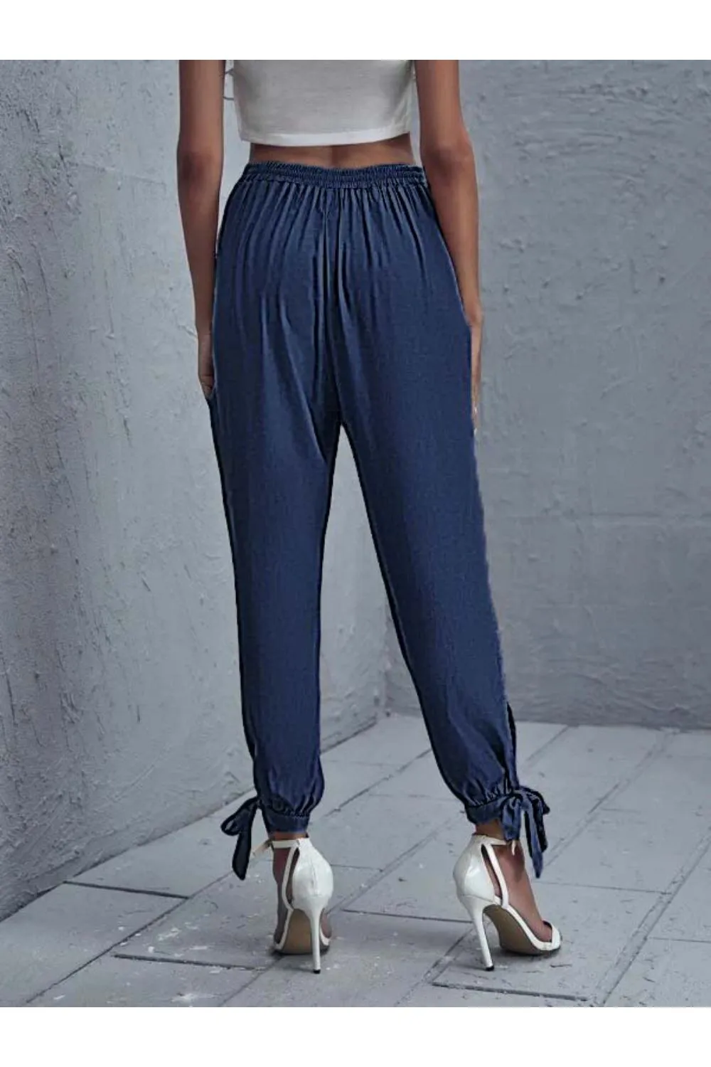 Denim Airy Side Split Pants