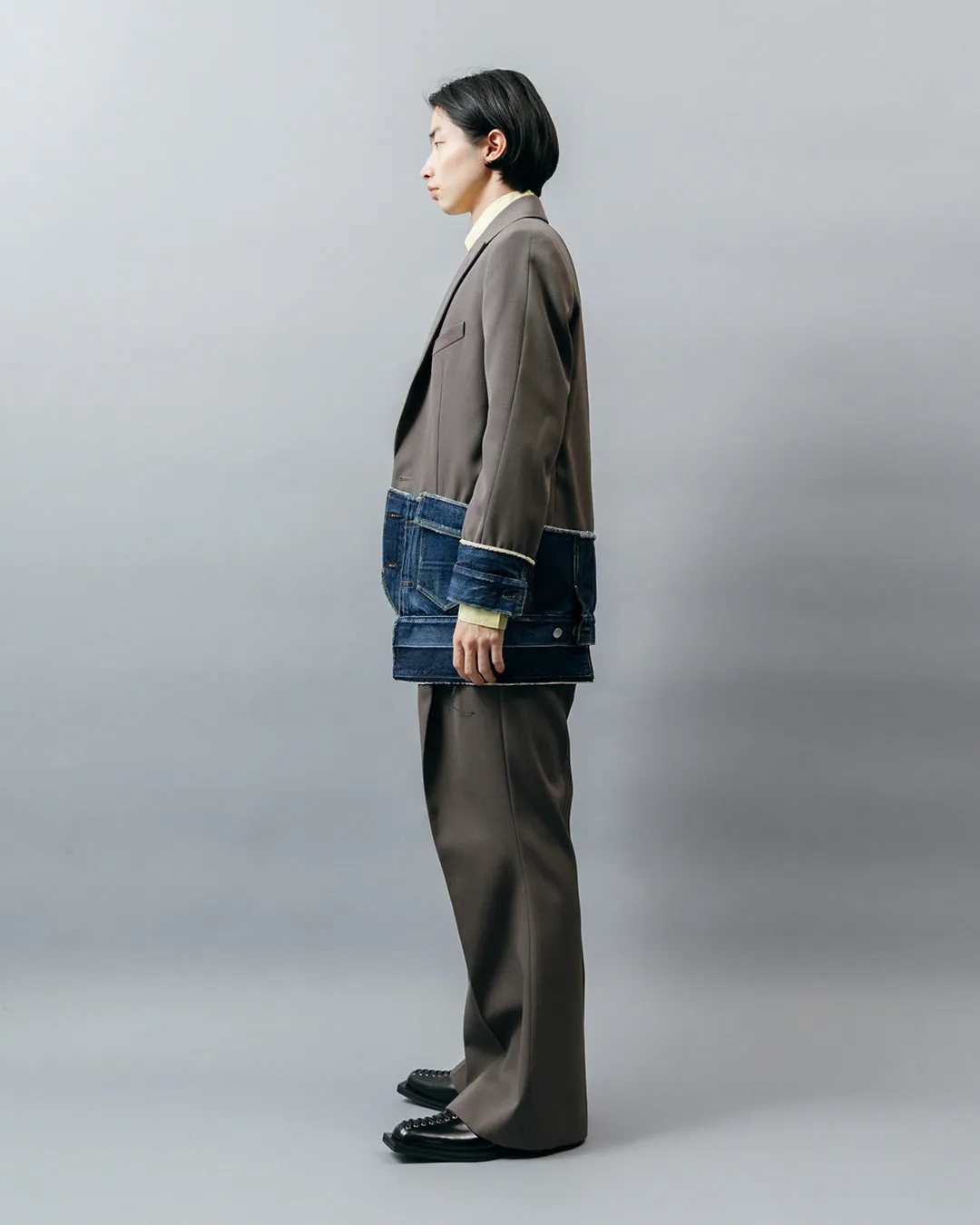 DENIM DOCKING TAILORED JACKET .10【GUNMETAL/INDIGO】