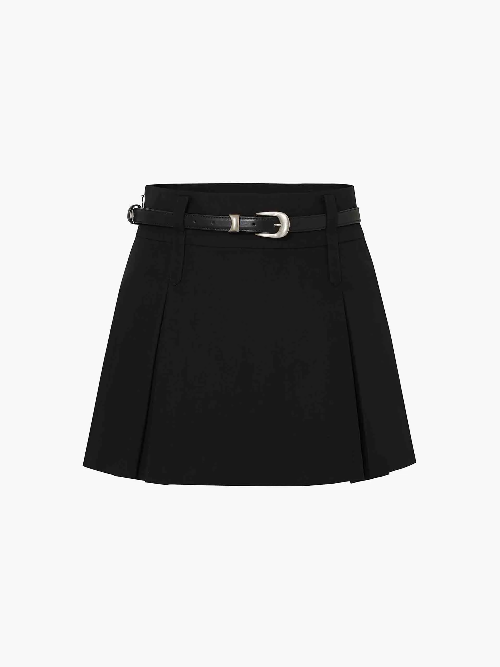 Double Waist Loop Mini Skirt