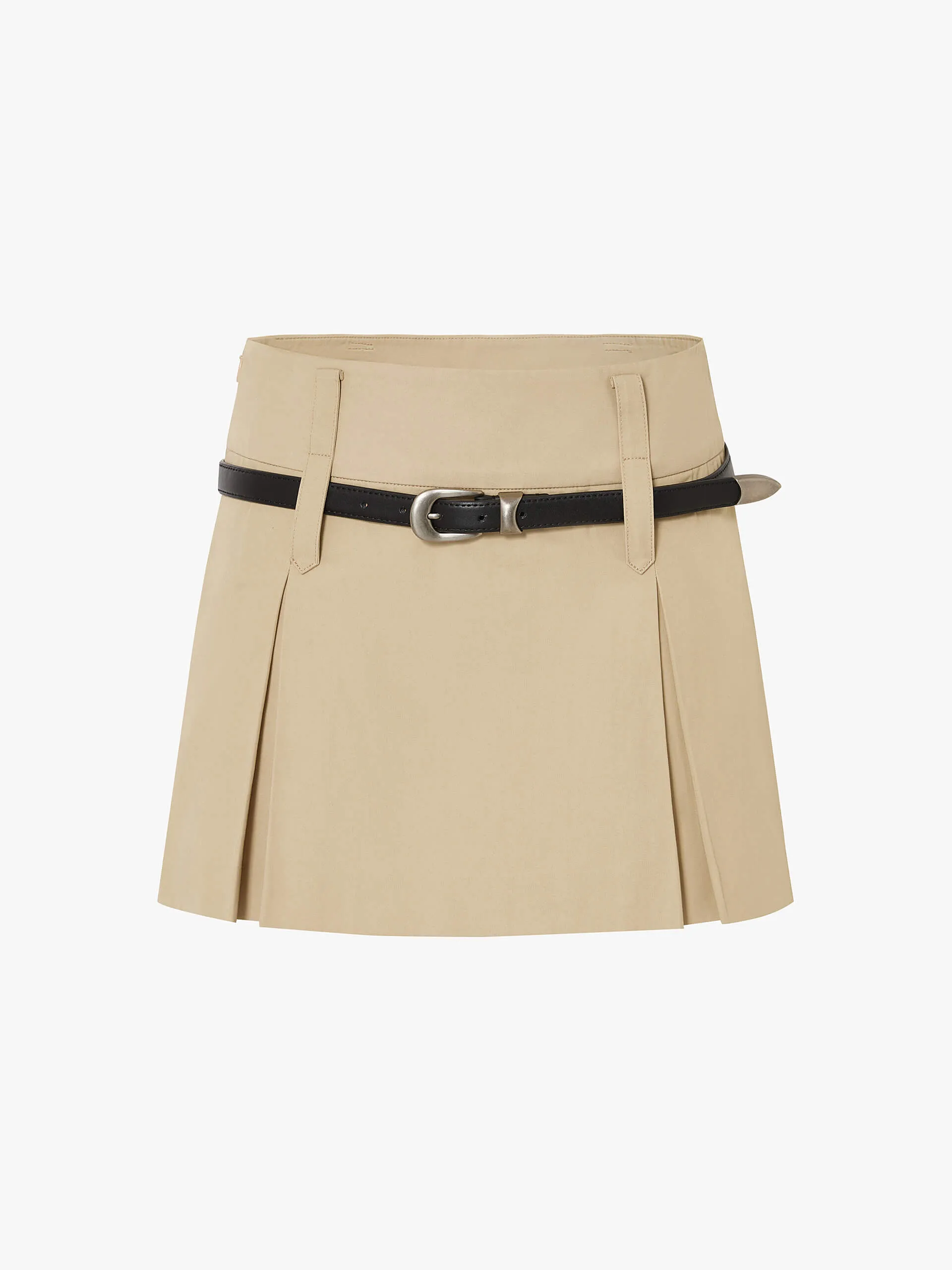 Double Waist Loop Mini Skirt