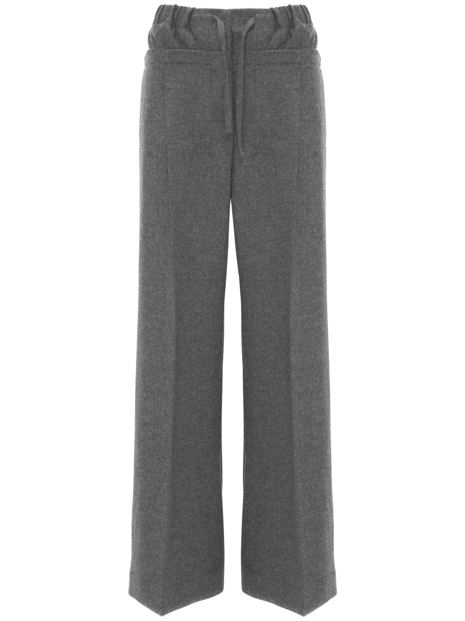 double-waist wool trousers