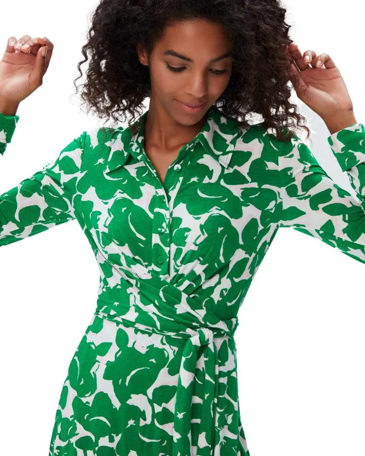 DVF Didi Green Floral Dress