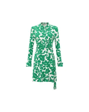 DVF Didi Green Floral Dress