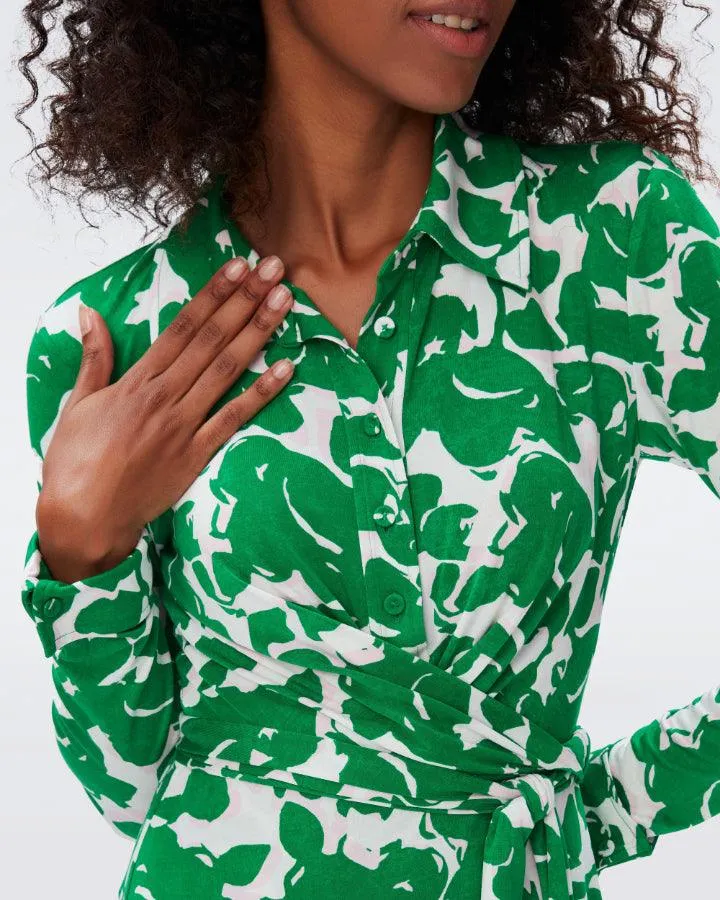 DVF Didi Green Floral Dress