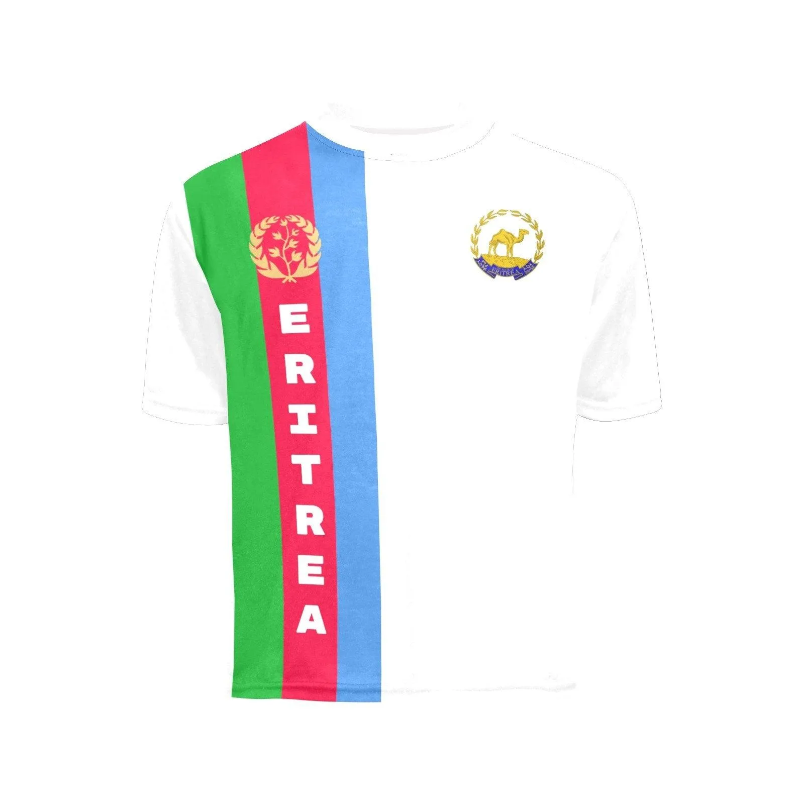 Eritrean flag t-shirt big girl kids Vertical