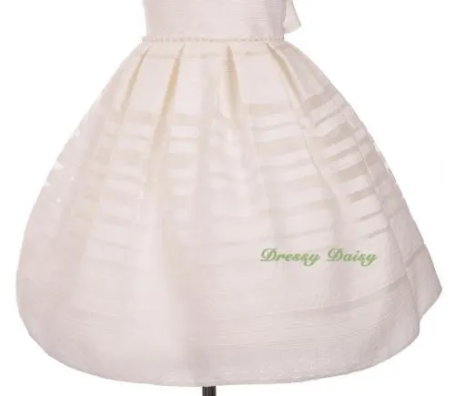 FG334 Embroidery Jacquard Dress Flower Girl Wedding Occasion Birthday Size 4-11