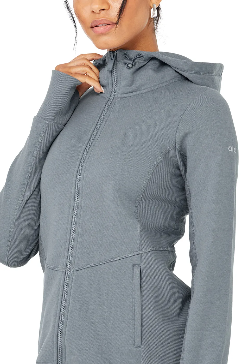 Foundation Zip Hoodie - Steel Blue