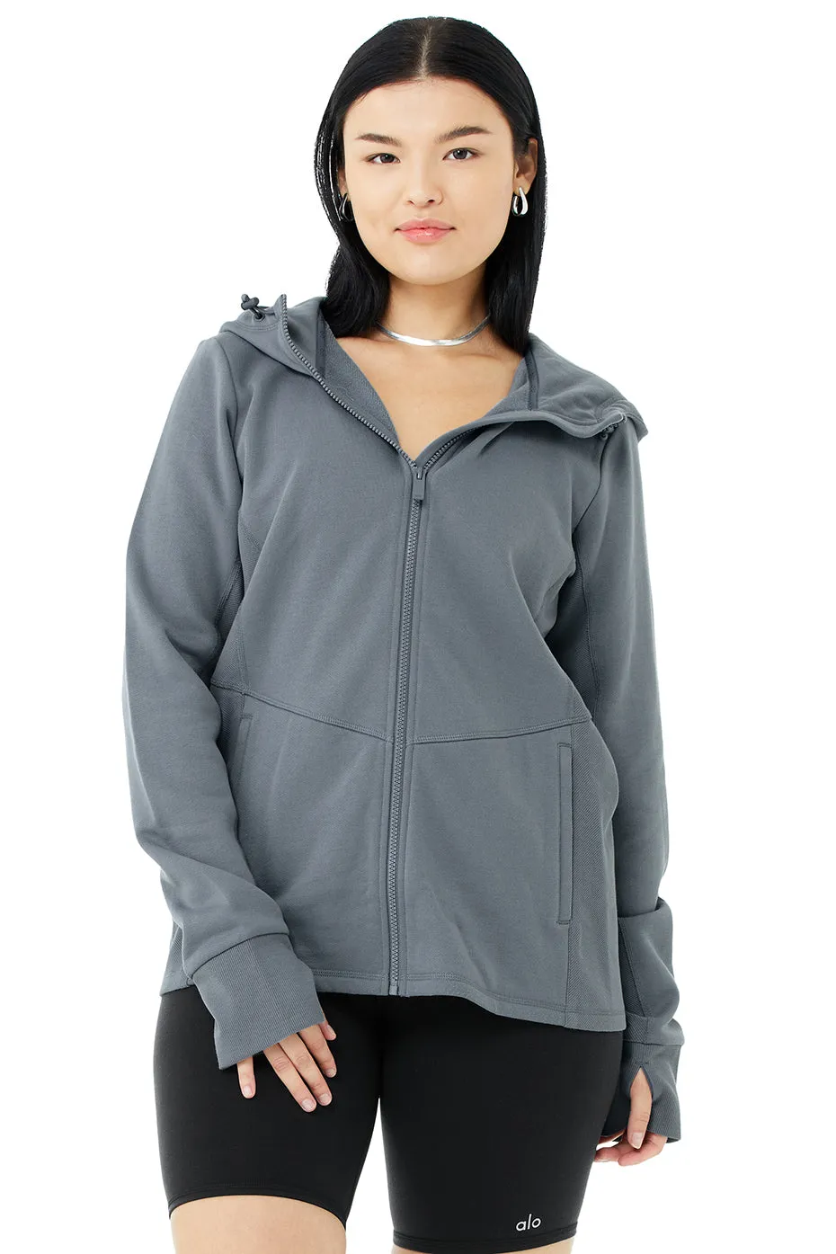 Foundation Zip Hoodie - Steel Blue