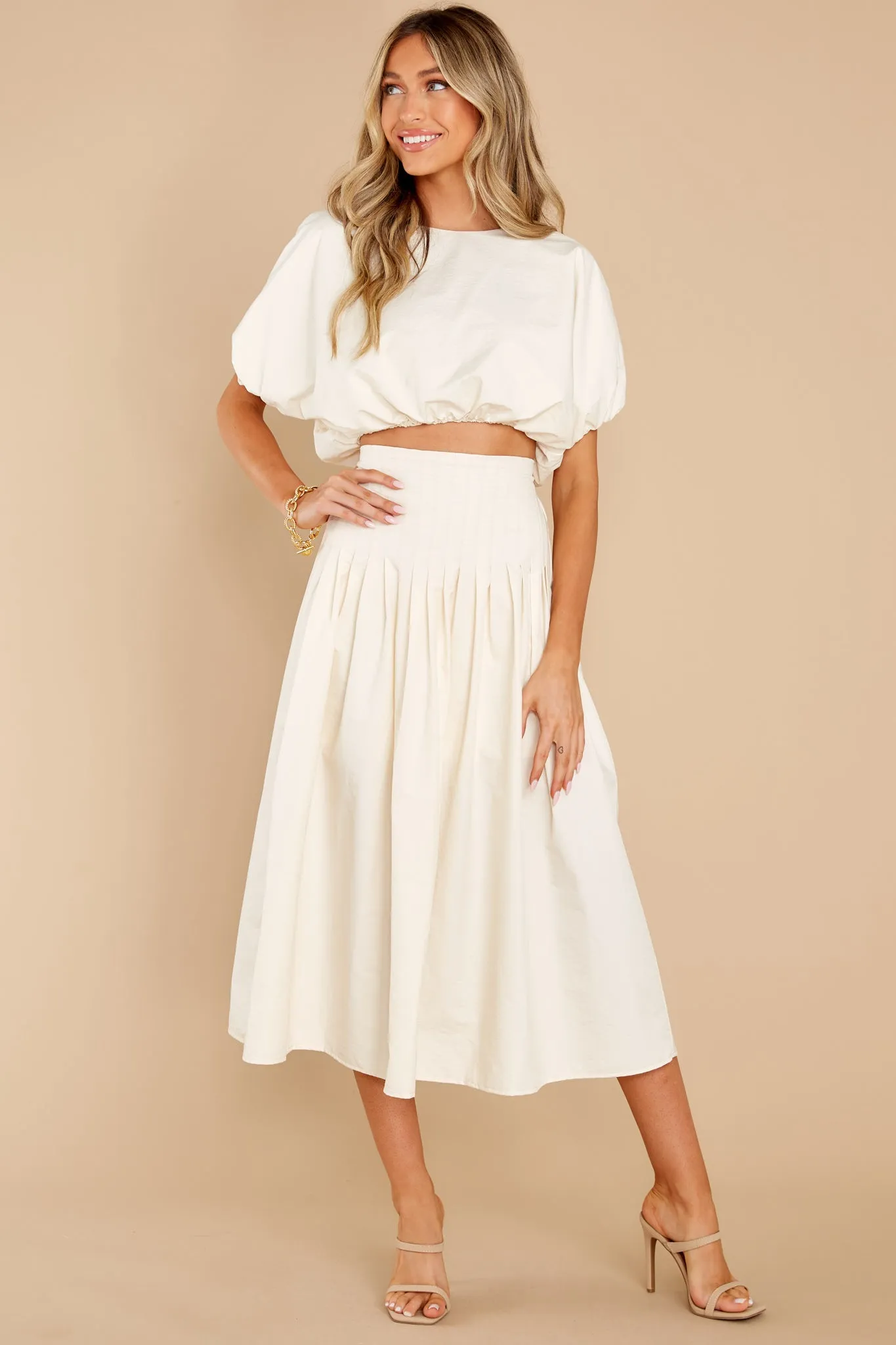 Freedom Calls Cream Two Piece Set