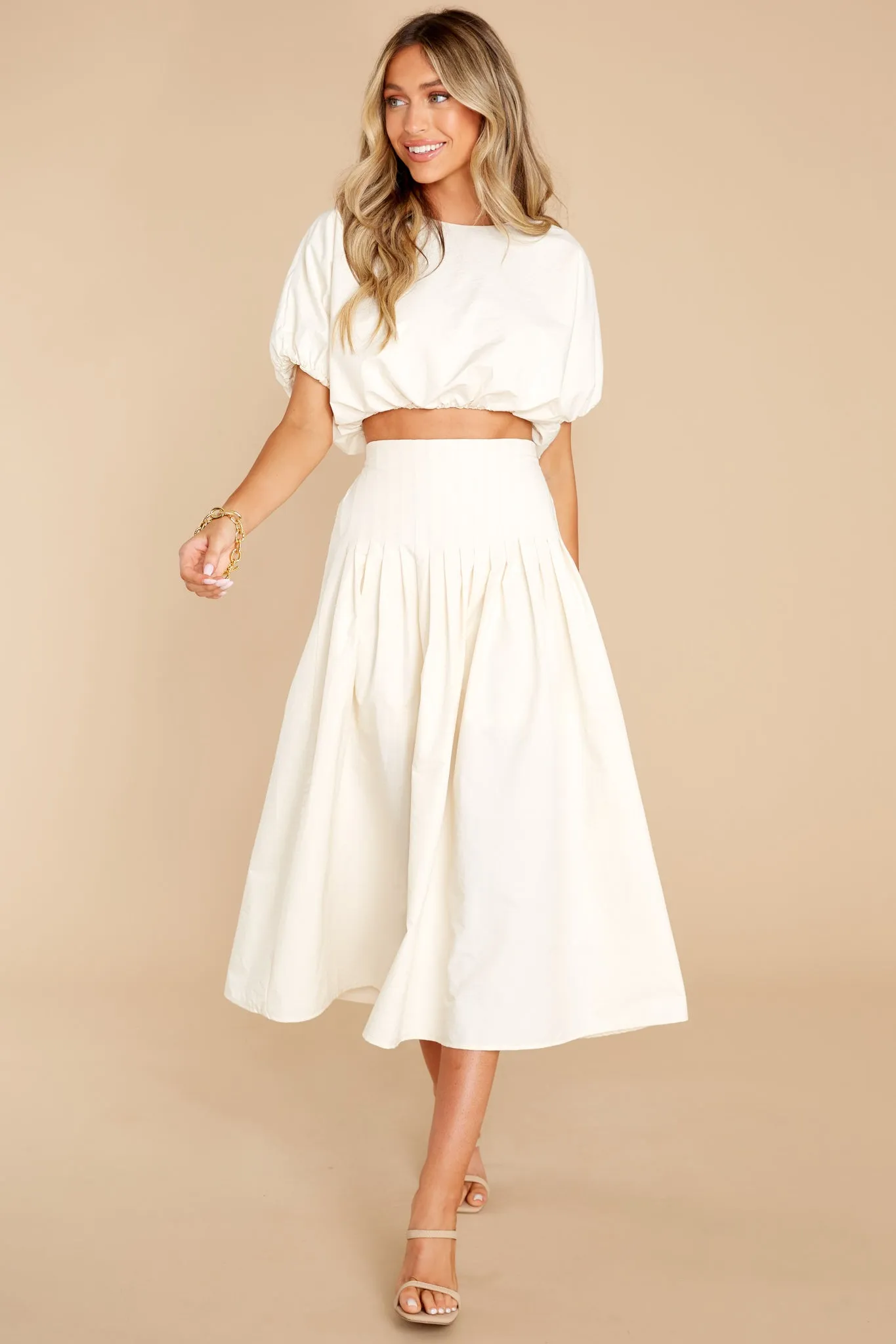 Freedom Calls Cream Two Piece Set