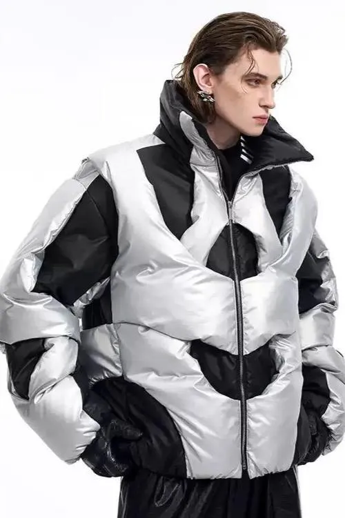 Futuristic Structured Puffer Jacket