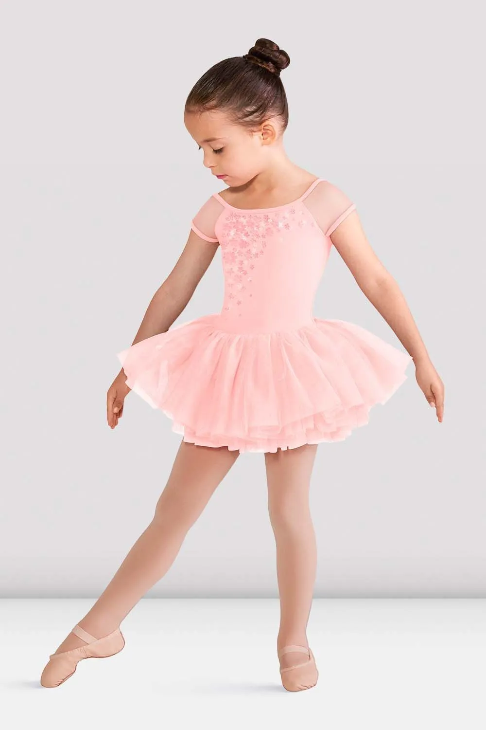 Girls Abelle Mesh Tutu Leotard