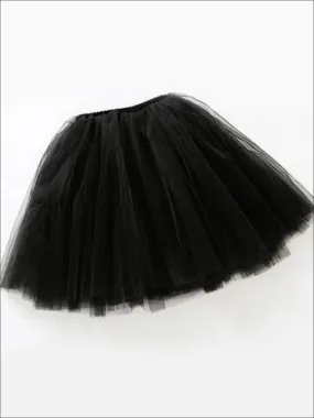 Girls Black Mesh Tutu Skirt