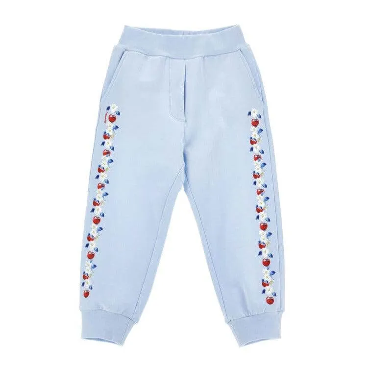 Girls Blue Cherry Joggers