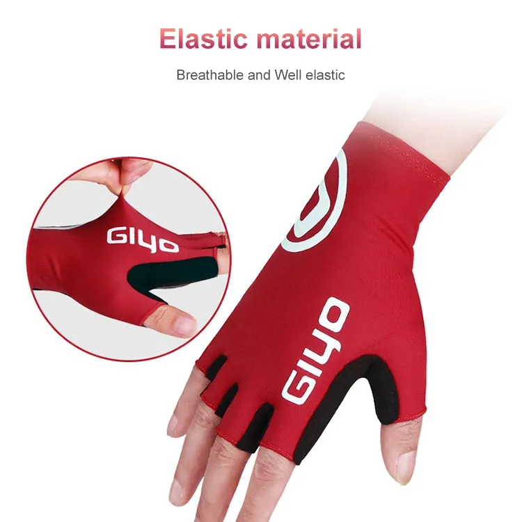 GIYO Outdoor Half-Finger Gloves Mountain Road Bike Cycling Gloves, Size: XXL(Black)