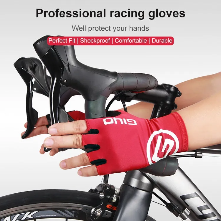 GIYO Outdoor Half-Finger Gloves Mountain Road Bike Cycling Gloves, Size: XXL(Black)