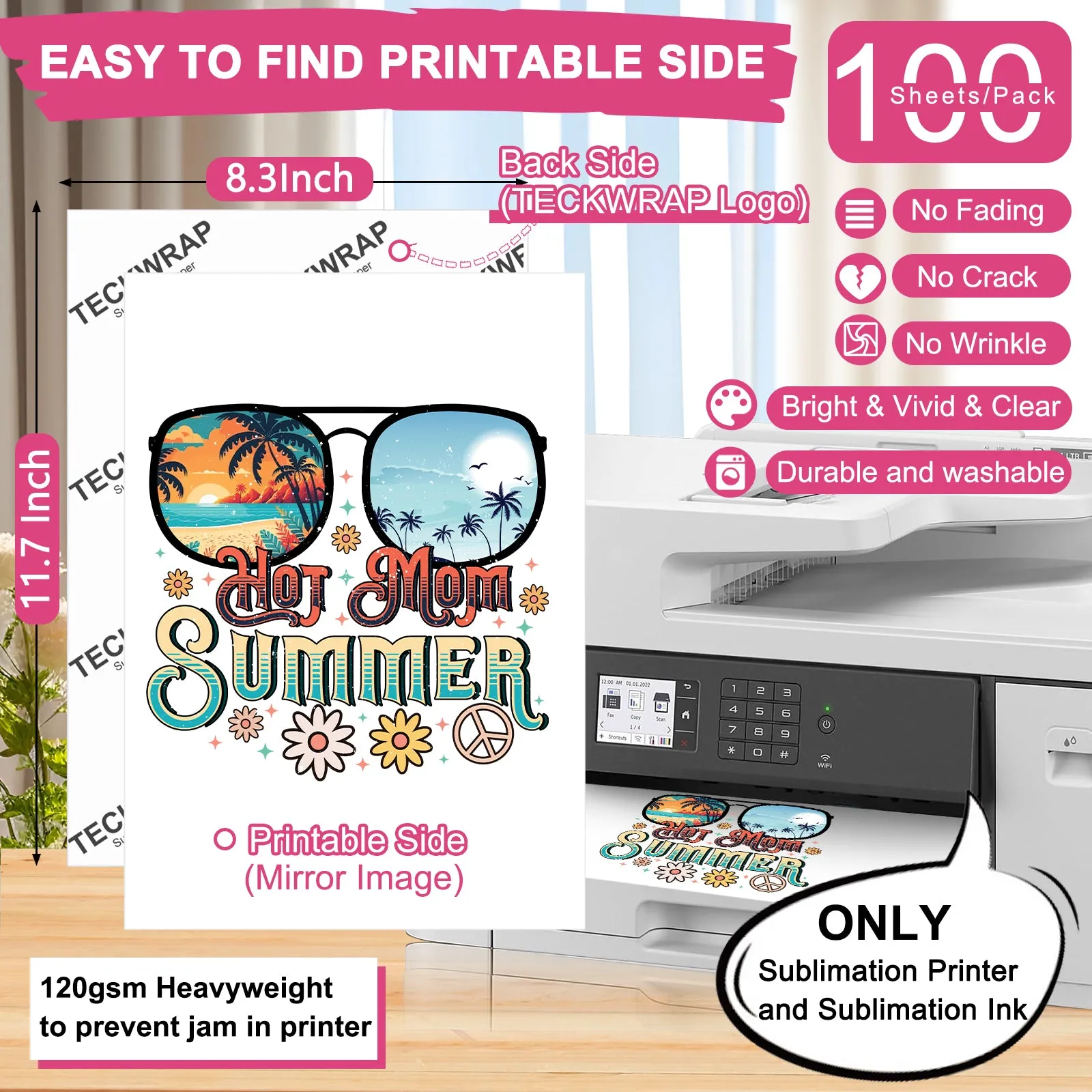 Glitter Colorful White HTV Vinyl & Sublimation Paper Bundle