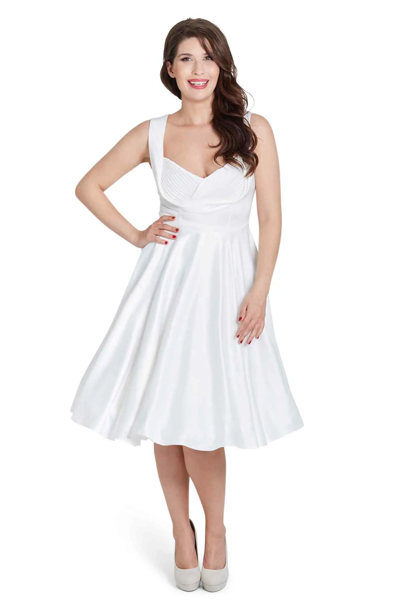 Grace Vintage Style Jive Dress in White