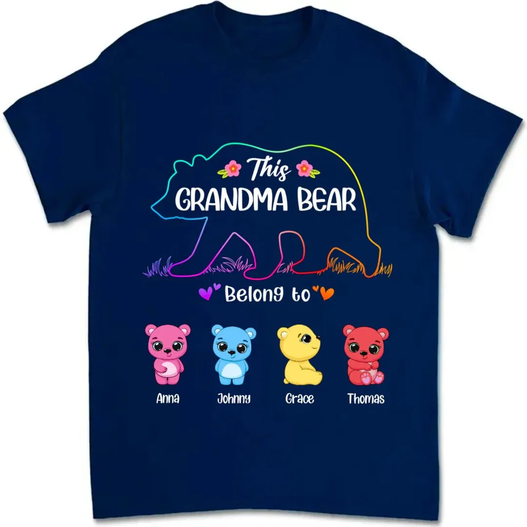 Grandma - This Mama Bear Belongs To - Personalized T-Shirt