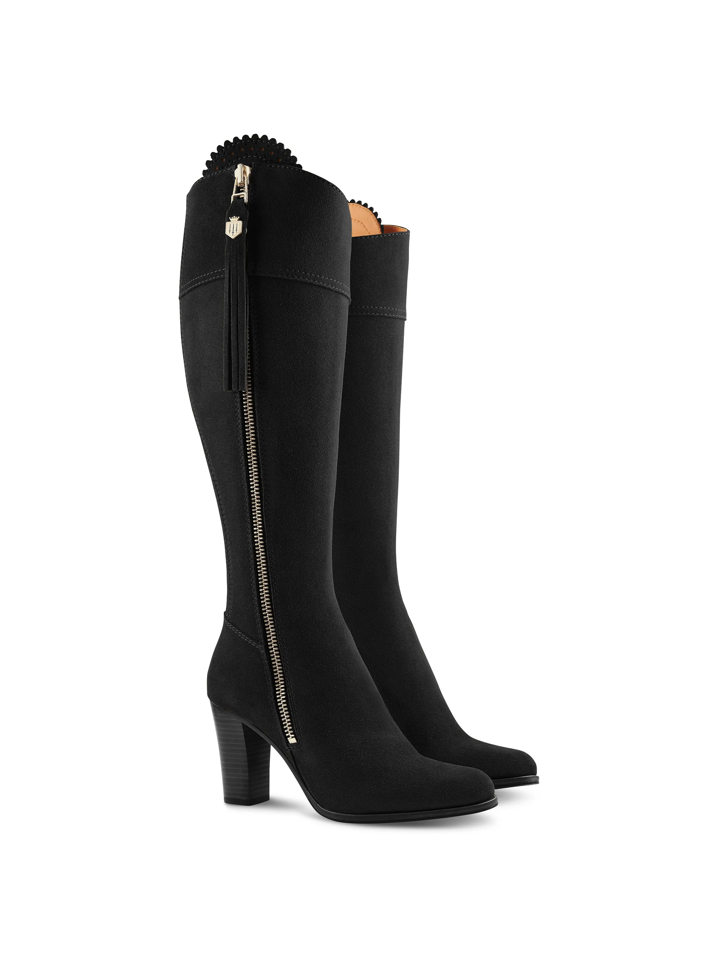 High Heeled Regina (Sporting Fit) - Black Suede