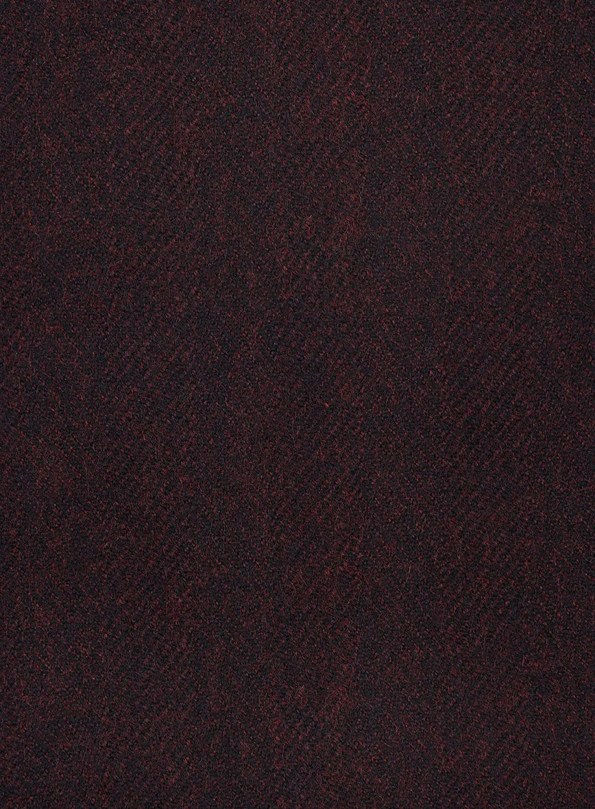 Highlander Heavy Wine Herringbone Tweed Suit