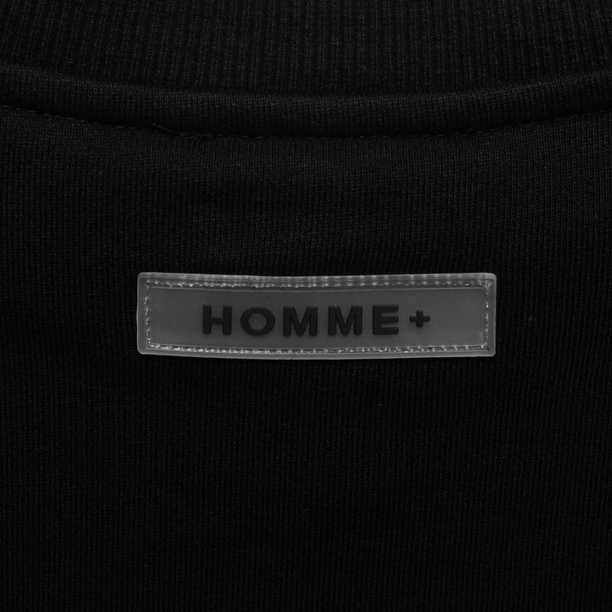 HOMME  Rubber Patch Crewneck Black